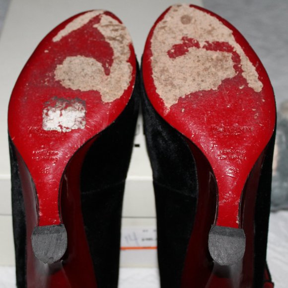 Tom ford for YSL Black Velvet & Red Lacquer shoes - Picture 6 of 6